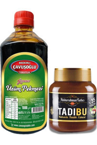 Abdurrahman Tatlıcı Tadıbu Kakaolu Fındık Ezmesi 330 gr + Çavuşoğlu Üzüm Pekmezi 1 kg