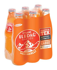 Uludağ Efsane Portakallı Şişe Gazoz 6 Adet 250 ml