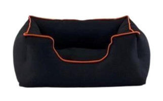 Pet Comfort Alpha Yıkanabilir Tek Fonksiyonlu 60x50 cm Sepet Kedi Yatağı Siyah-Turuncu