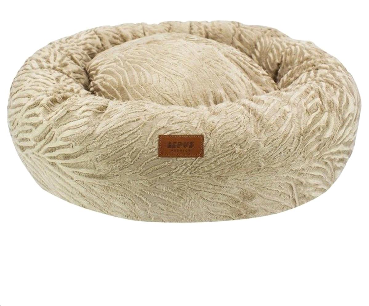 Lepus Yıkanabilir Tek Fonksiyonlu 60 cm Simit Kedi Yatağı Kahverengi