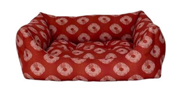 Pet Comfort Uniform Yıkanabilir Tek Fonksiyonlu 70x60 cm Minder Kedi Yatağı Beyaz-Bordo