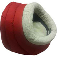 Bedspet Yıkanabilir Tek Fonksiyonlu 47x40x38 cm Mağara Kedi Yatağı Kırmızı