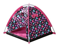 Abbie Rainbow Ruby Yıkanabilir Tek Fonksiyonlu 65x65x55 cm Çadır Kedi Yatağı Pembe