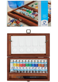 Van Gogh Tüp 10 ml 12'li Ahşap Kutu Sulu Boya