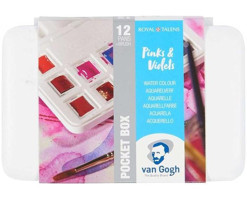 Van Gogh 12'li Pembe Violet Renkler Yarım Tablet Sulu Boya