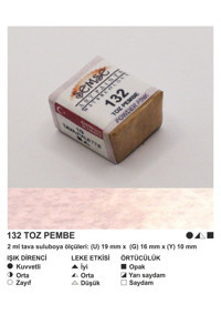 Şemse El Yapımı Sanatsal 12 Tava Toz Pembe Taş Sulu Boya