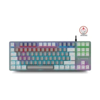 Rampage Snug K14 Türkçe Q RGB Kablolu Beyaz Mekanik Gaming Klavye