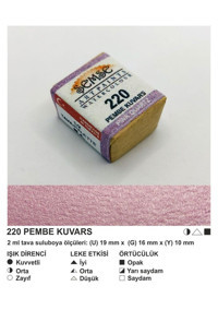 Şemse El Yapımı Sanatsal 12 Tava Pembe Kuvars Sulu Boya