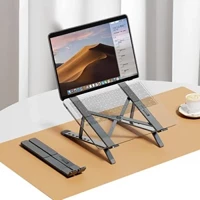 Coofbe Kare Hareketli Katlanabilir Ayarlanabilir Taşınabilir Ayaklı Laptop Standı Siyah