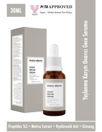Maru.derm Night Repair Aydınlatıcı Kırışıklık Karşıtı Gece Serumu 30 ml
