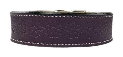 Lnleather Vaketa Ayarlanabilir Boyun Köpek Tasması Mor