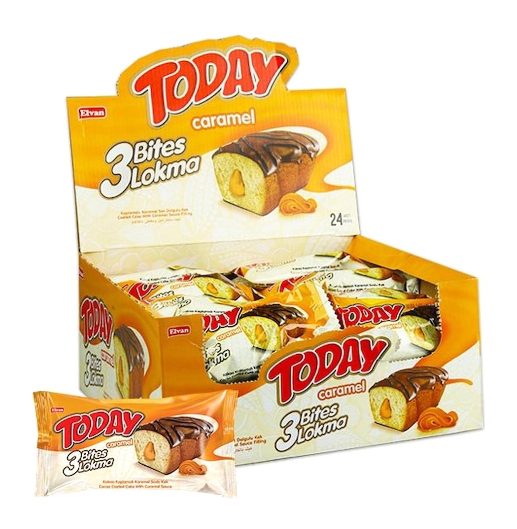 Today 3 Bites Karamelli Kek 24x40 gr