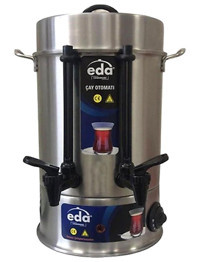 Eda ZK-413 13 lt Su Kapasiteli Çelik Tek Demlikli 120 bardak Çift Musluklu Çelik Elektrikli Semaver İnox