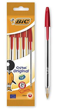 Bic Cristal Medium 1.0 mm Kırmızı 4'lü Tükenmez Kalem