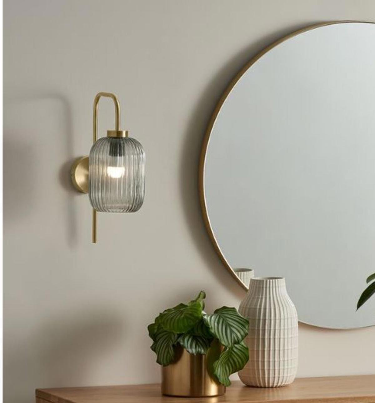 Mylights Rustik Tekli Cam Aplik Altın