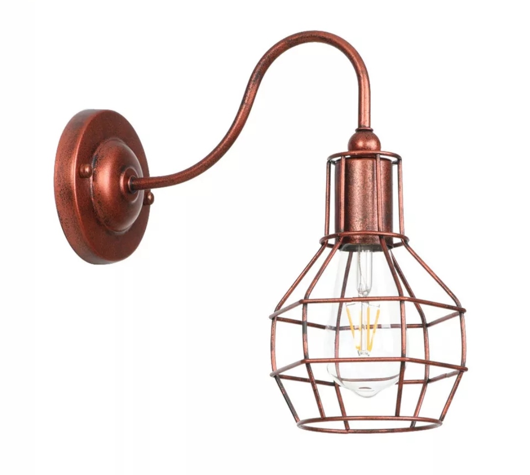 Rsylight Patinalı Tekli Metal Aplik Bakır
