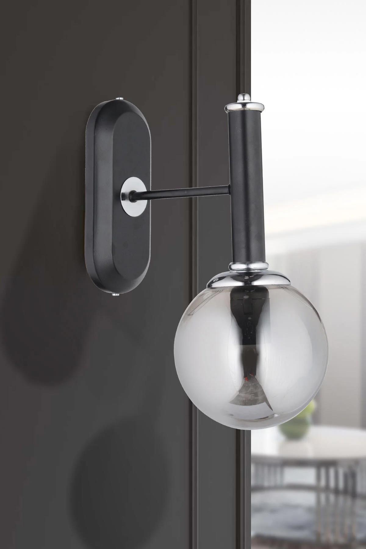 Ronisu Aydınlatma Aysar Tekli Metal Led Aplik Siyah