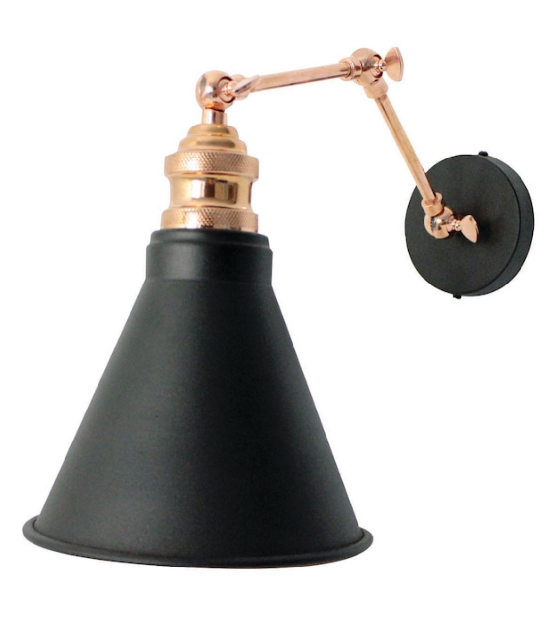 Rsylight Retro Tekli Metal Aplik Bakır