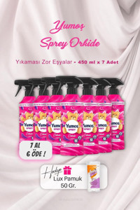 Yumoş Orkide Kokulu Sprey Çamaşır Parfümü 7x450 ml