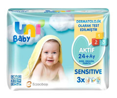 Uni Baby Aktif Sensitive 52 Yaprak 3'lü Paket Islak Mendil