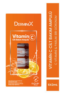 Derminix Vitamin C Yüz Dolgunlaştıran Canlandırıcı Yaşlanma Kırışıklık Karşıtı Ampul Yüz Serumu