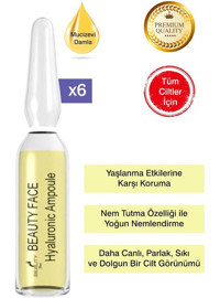 Beauty Collection Hyaluronic Acid Canlandırıcı Ampul Yüz Serumu 6x2 ml
