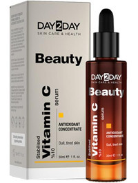 Day2day Stabilised Vitamin C %10 Yüz Dolgunlaştıran Canlandırıcı Kırışıklık Karşıtı Jel Yüz Serumu 30 ml