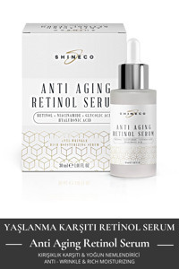 Shineco Anti Aging Retinol Canlandırıcı Yaşlanma Karşıtı Jel Yüz Serumu 30 ml