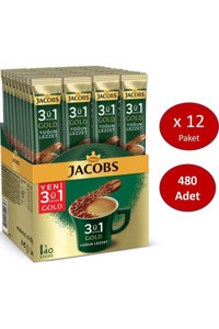 Jacobs 3ü1 Arada Paket Granül Kahve 480x18 gr