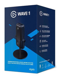 Elgato Wave 1 10MAA9901 Profesyonel Type C Kablolu Yayıncı USB Oyuncu Masaüstü Mikrofonu Siyah
