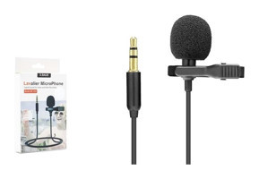 Hadron HD571A 3.5 mm Kablolu Yayıncı Yaka Mikrofonu Siyah