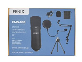 Fenix Fms-100 Kondenser XLR Kablolu Yayıncı Oyuncu Masaüstü Mikrofonu Siyah