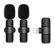 Schitec K9 Lightning Kablosuz Yayıncı Bluetooth Yaka Mikrofonu Siyah