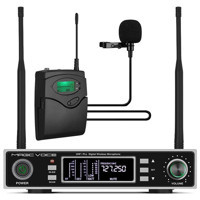 Magicvoice MV-1100Y Uhf Profesyonel Kablosuz Yaka Mikrofonu Siyah