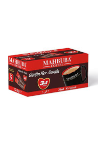 Mahbuba Coffee 3'ü 1 Arada Sade 9 gr 72 Adet Granül Kahve Hazır Kahve