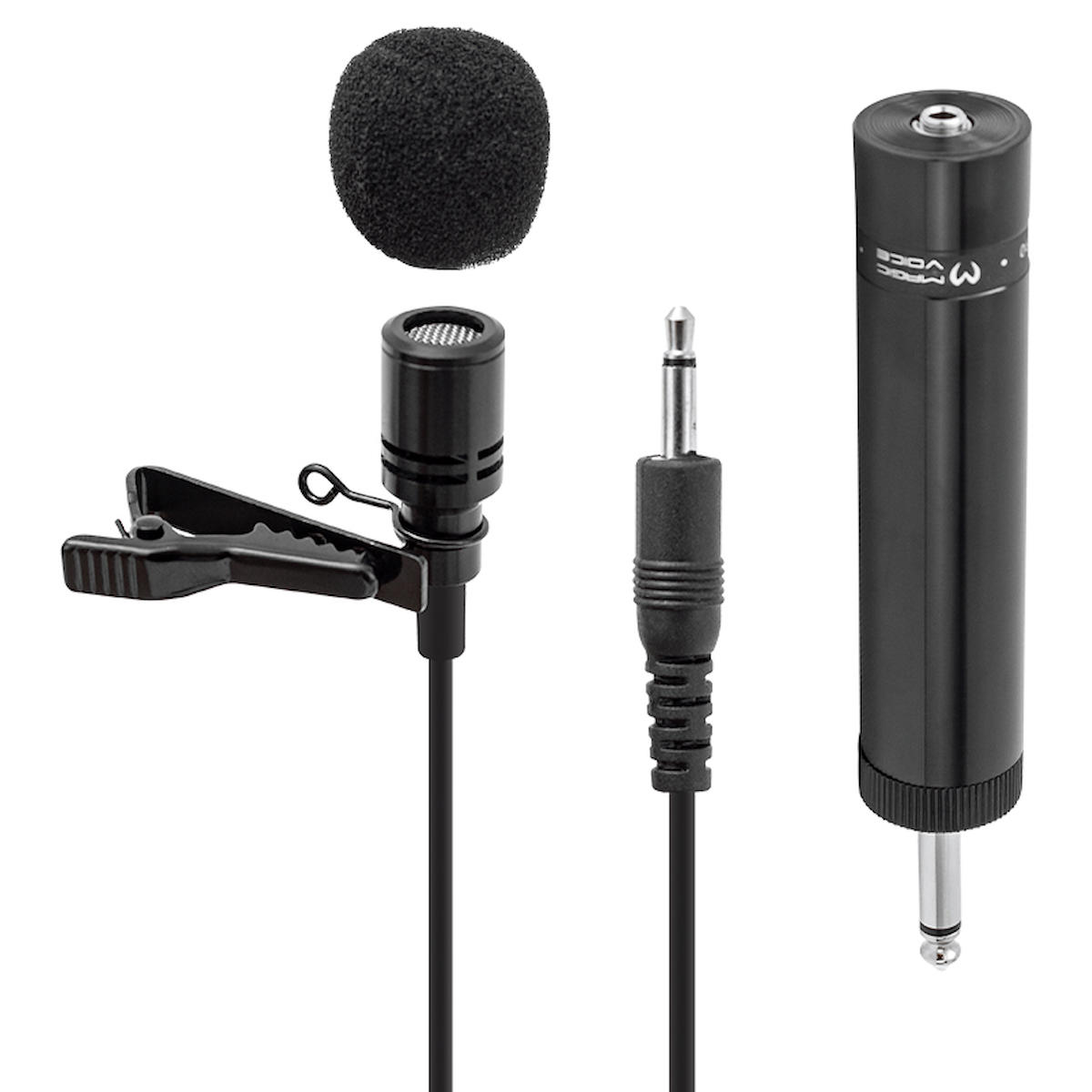 Magicvoice MV-390 Profesyonel Condenser 3.5 mm Kablolu Yayıncı Yaka Mikrofonu Siyah