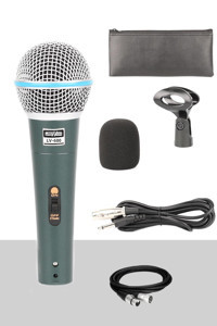 Lastvoice Lv-680 Profesyonel Dinamik XLR Kablolu Yayıncı El Mikrofonu Mavi