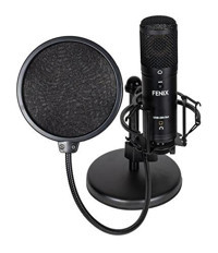 Fenix Usb-280 Profesyonel Condenser Kablolu Yayıncı Oyuncu Masaüstü Mikrofonu Siyah