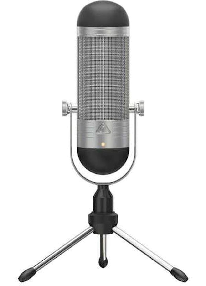 Behringer BVR84 Profesyonel Condenser XLR Kablolu Yayıncı USB Masaüstü Mikrofonu Gri