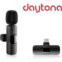 Daytona K9-T1 Type C Kablosuz Yayıncı USB Yaka Mikrofonu Siyah