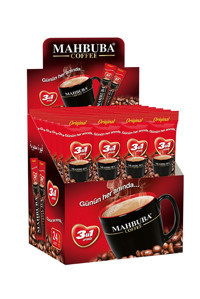 Mahbuba Coffee 3'ü 1 Arada Sade 18 gr 24 Adet Granül Kahve Hazır Kahve