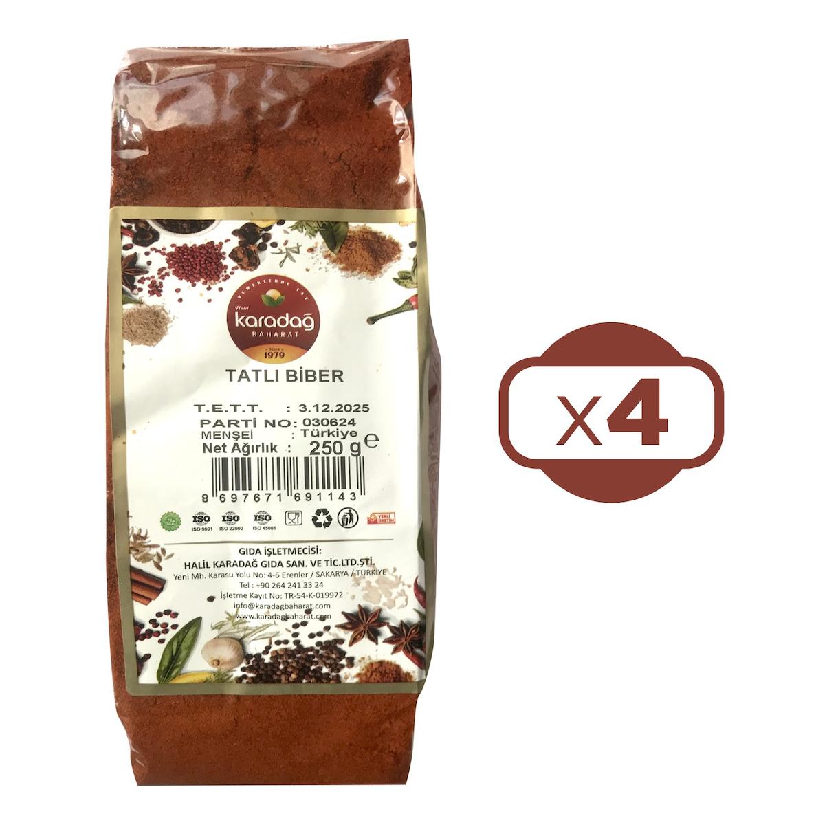 Karadağ Toz Tatlı Kırmızı Biber 4x250 gr