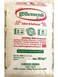 Gedemenli Tatlı Toz Biber 25 kg
