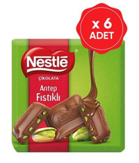 Nestle Antep Fıstıklı Sütlü Çikolata 60 gr 6 Adet