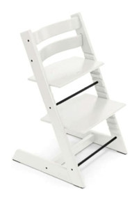Stokke Tripp Trapp 9 kg Kapasiteli Tekerleksiz Oturaklı Katlanır Mama Sandalyesi Beyaz