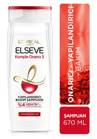 L'Oréal Paris Elseve Komple Onarıcı 5 Yıpranmış Saçlar İçin Yapılandırıcı Şampuan 670 ml