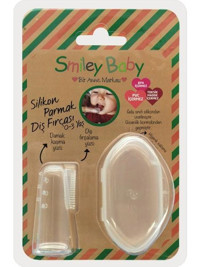 Smiley Baby Kapaklı Yumuşak Parmak Manuel Çocuk Diş Fırçası Şeffaf