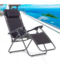 Sunfun Metal Katlanır Şezlong Siyah