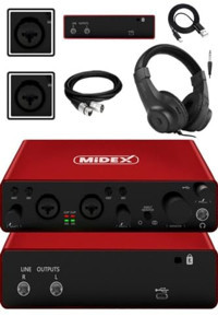 Midex GLX-800RD USB 24 Bit Çift Girişli Harici Ses Kartı