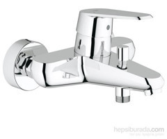 Grohe Eurodisc 33390002 Metal Çift Delikli Aç Kapa Kare Banyo Bataryası Gümüş